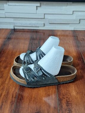 Birkenstock Granada Gray Nubuck Sandals EU 37 US 6–6.5
